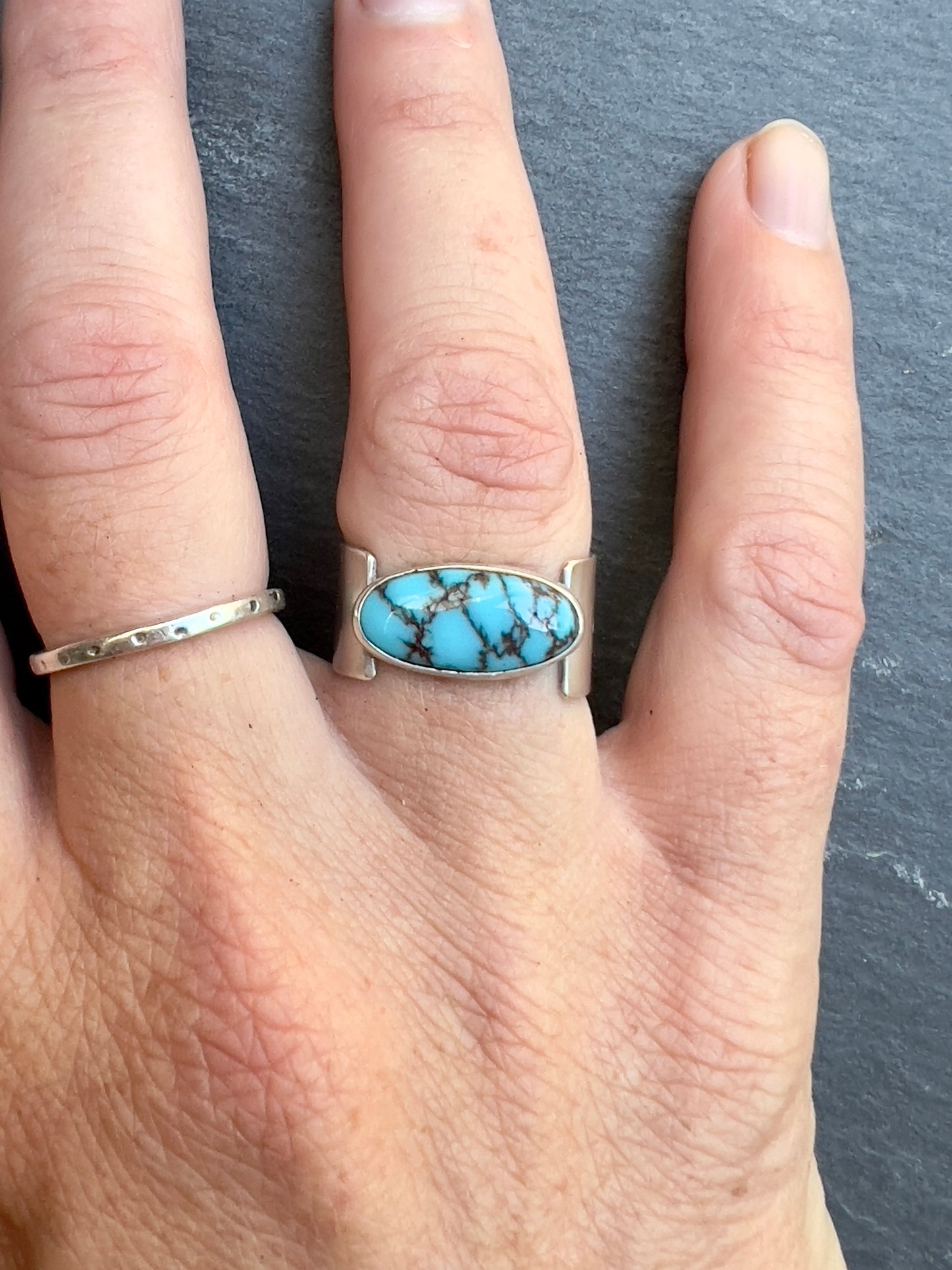 Egyptian Turquoise Dot Ring