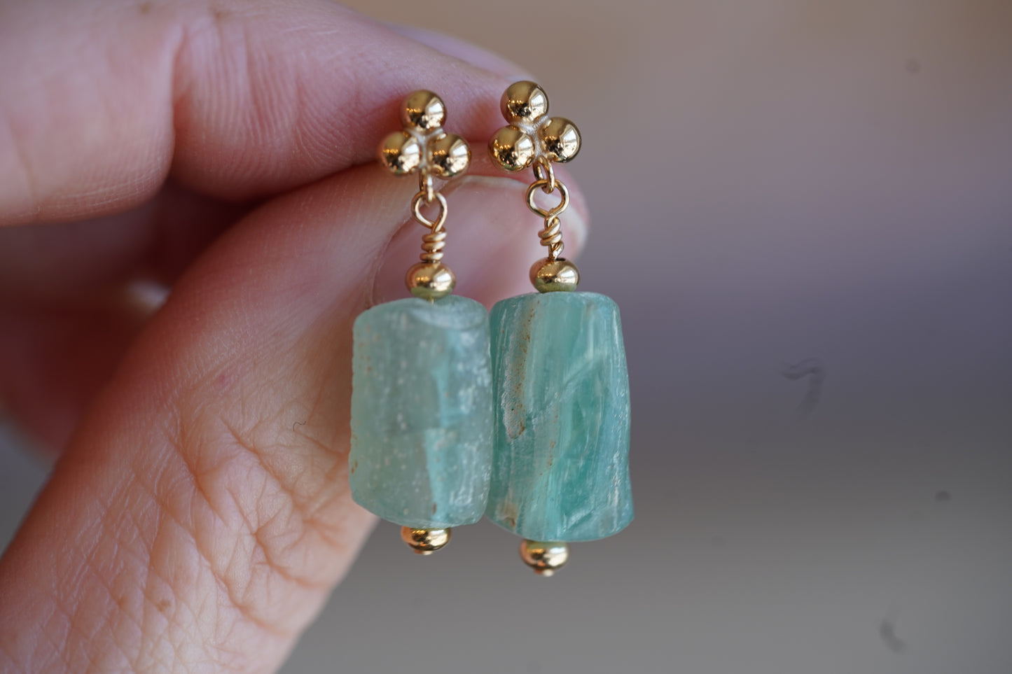 Roman Glass Chunky Earrings