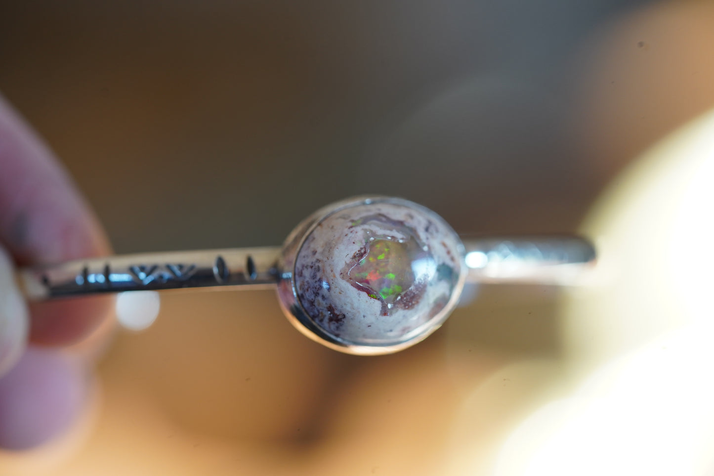 Mexican Fire Opal Cuff