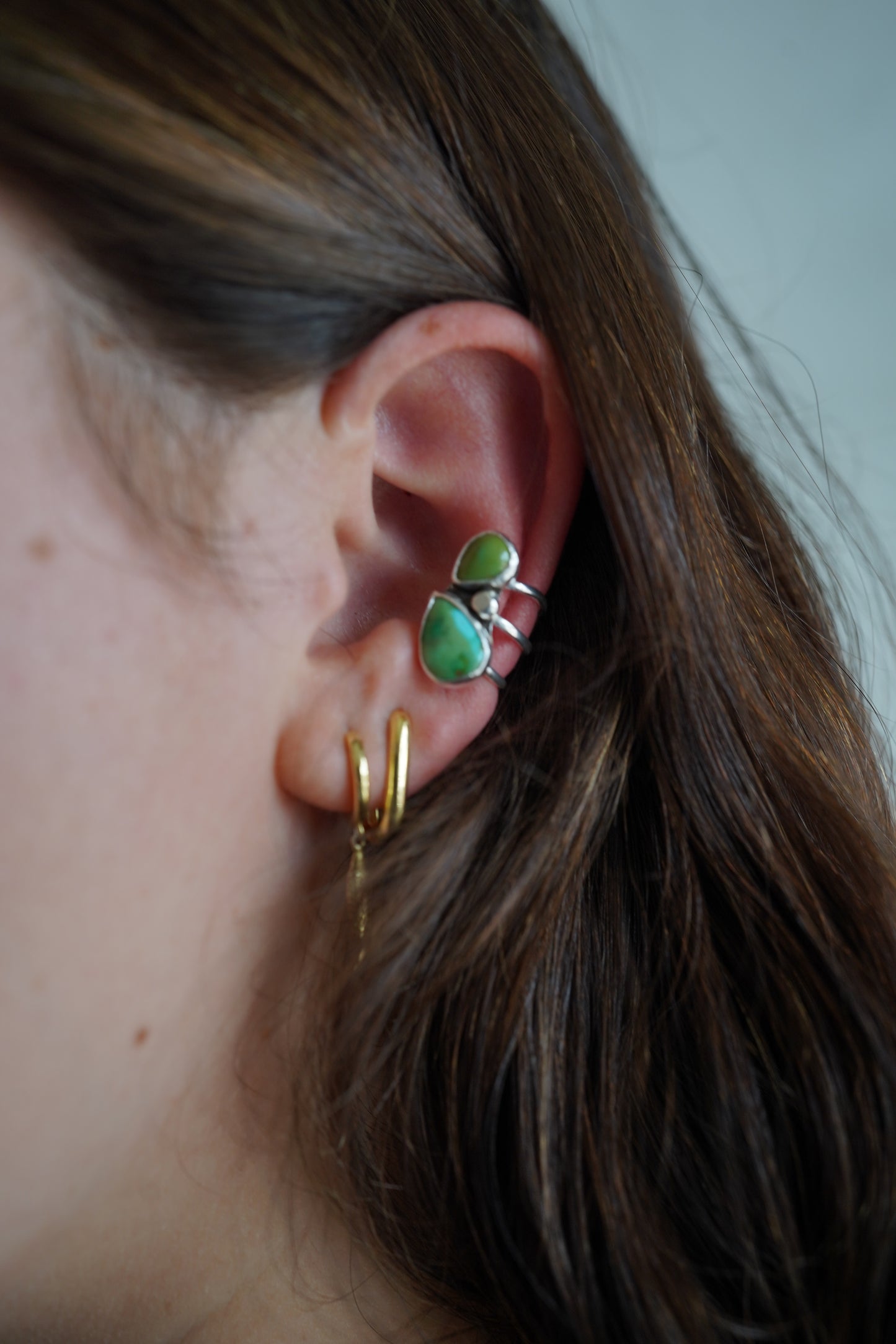 Double Turquoise Ear Cuff