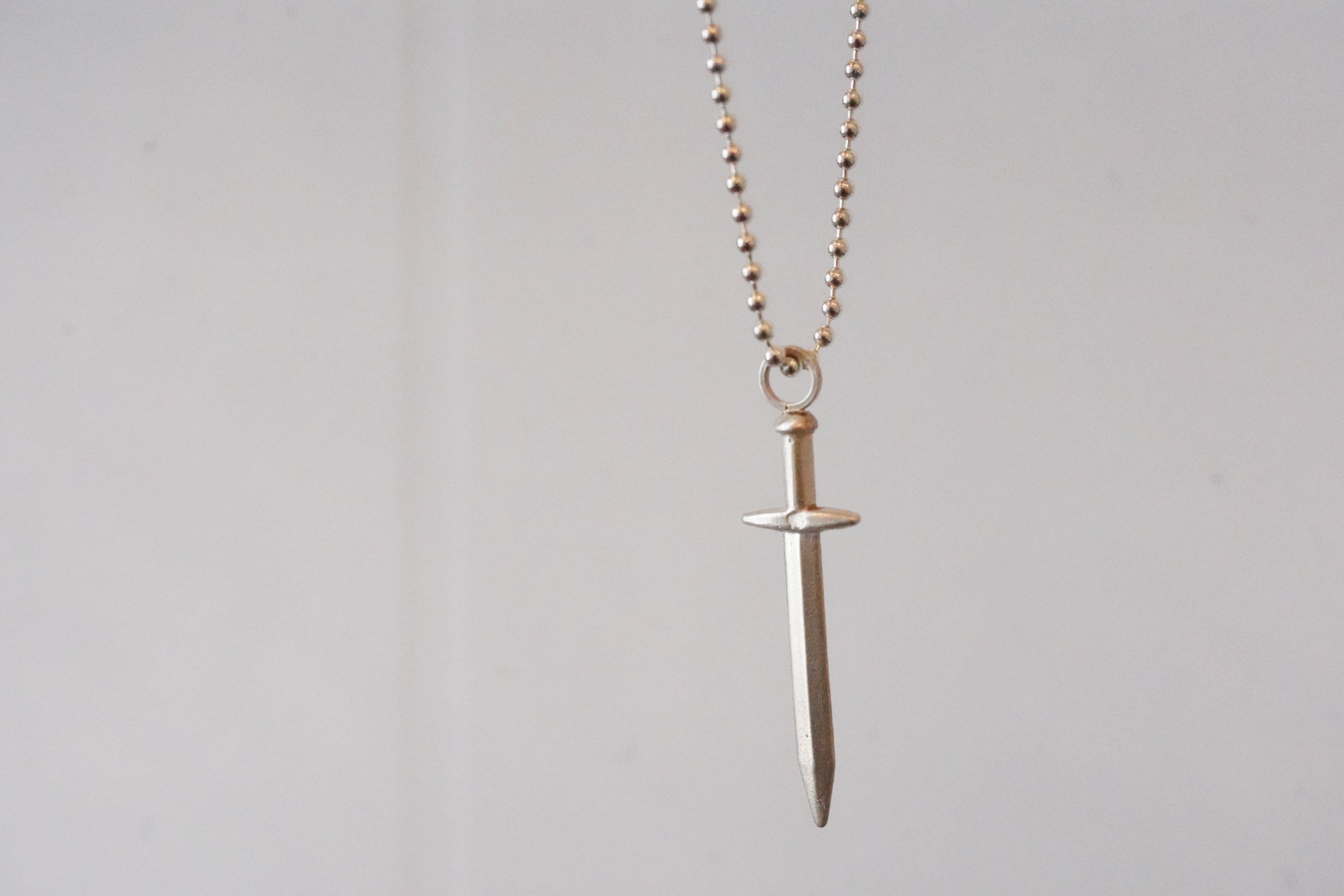 Large Sterling Silver Sword (Silver Ball Chain) – Future Relic Designs