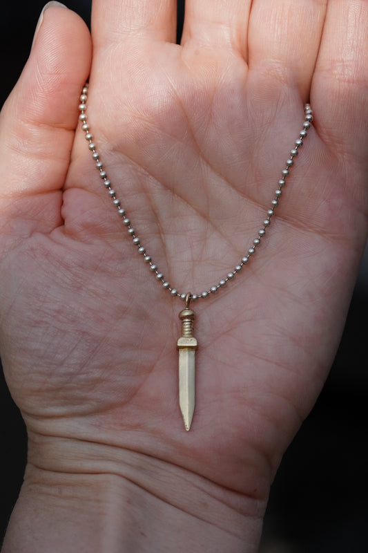 Small Bronze Sword (Silver Chain)